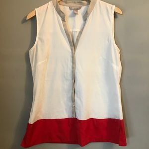 Banana republic White and orange blouse